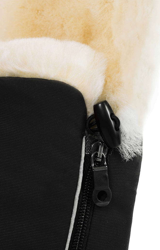 Flims Luxe Lammfell-Fußsack/ schwarz