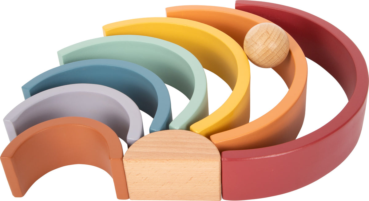 Holzbausteine Regenbogen Safari