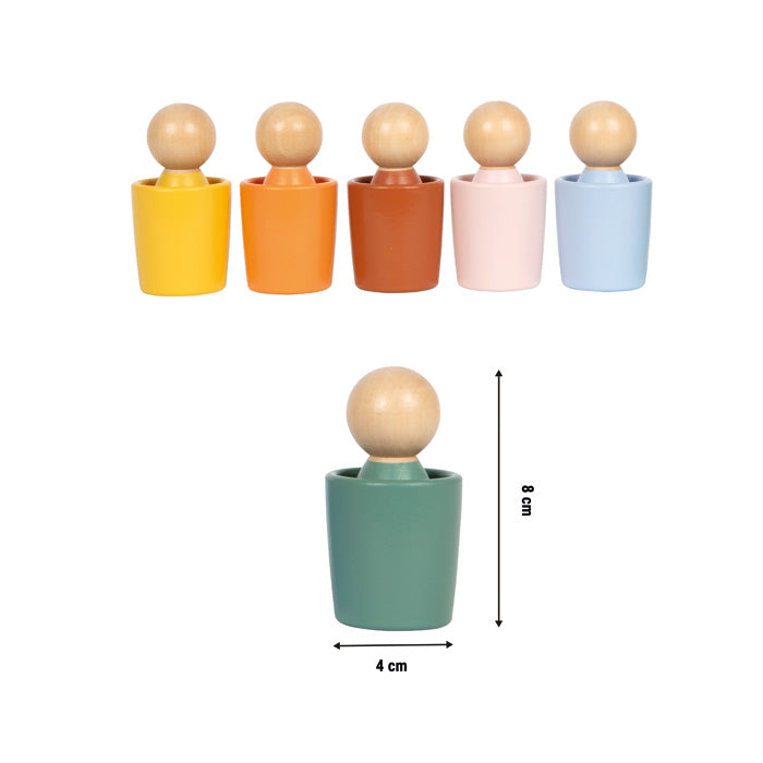 Montessori Sortierbecher mit Figuren