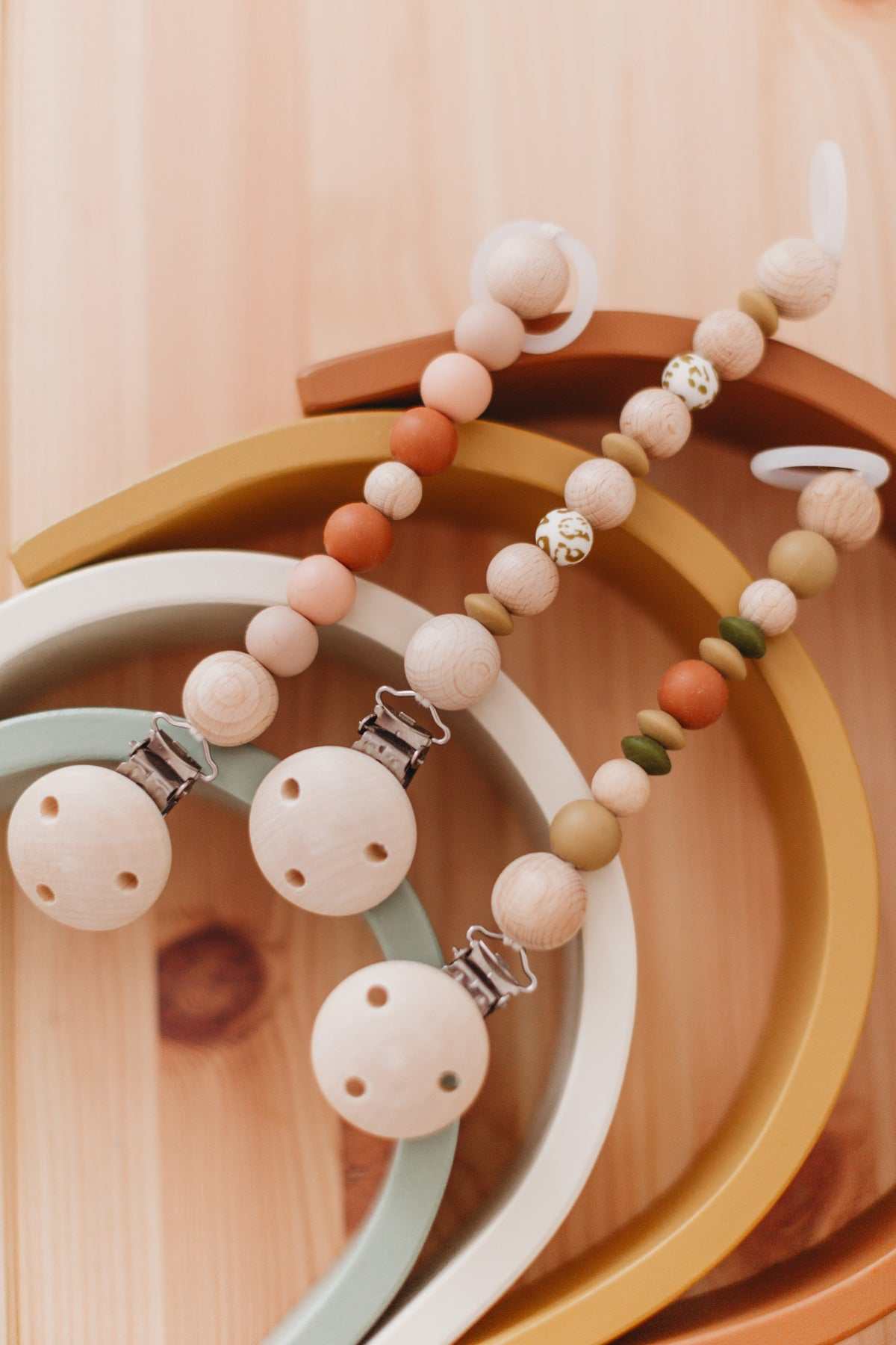 Schnullerkette Earth/Apricot