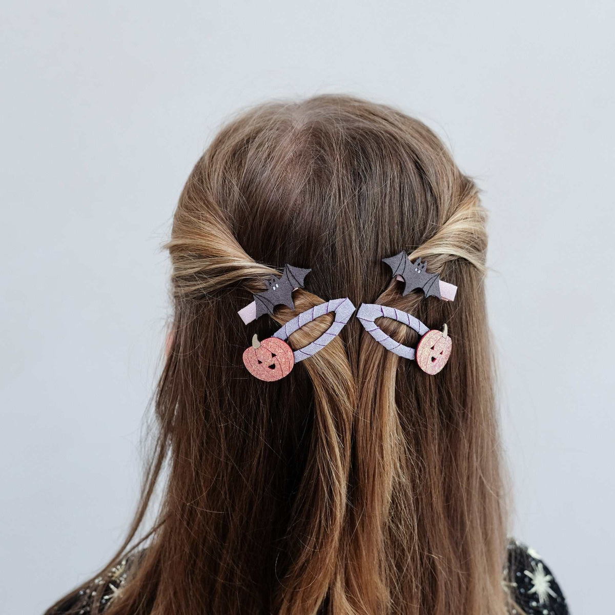 Haarclips Fledermaus & Kürbis