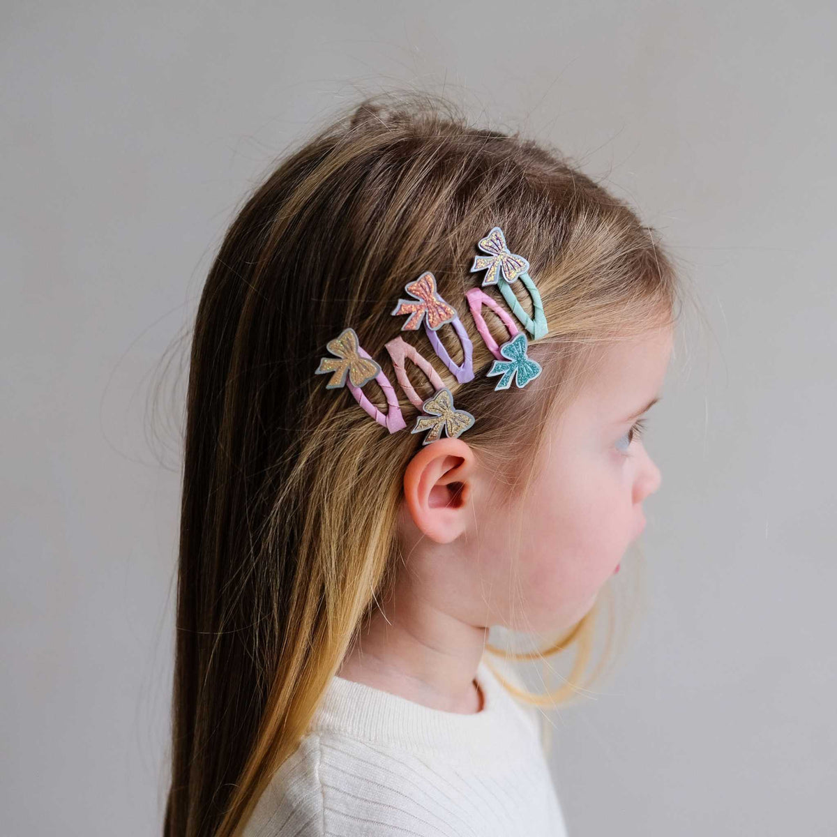 Glitzerschleifen Clips