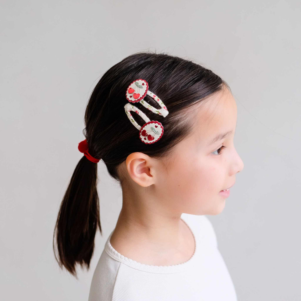 Haarclips Kirsche