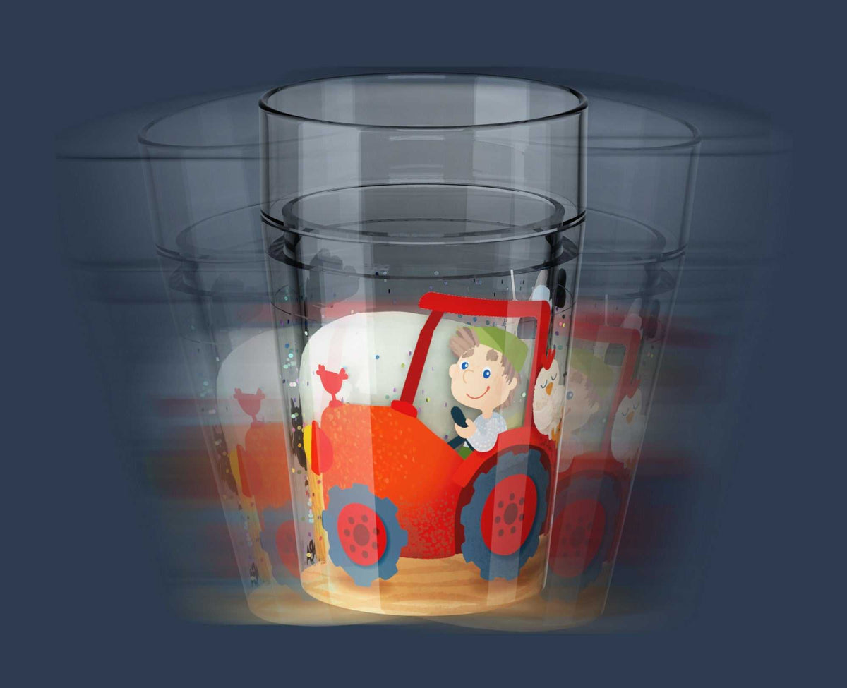 Glitzerbecher Bauernhof - Motiv 2
