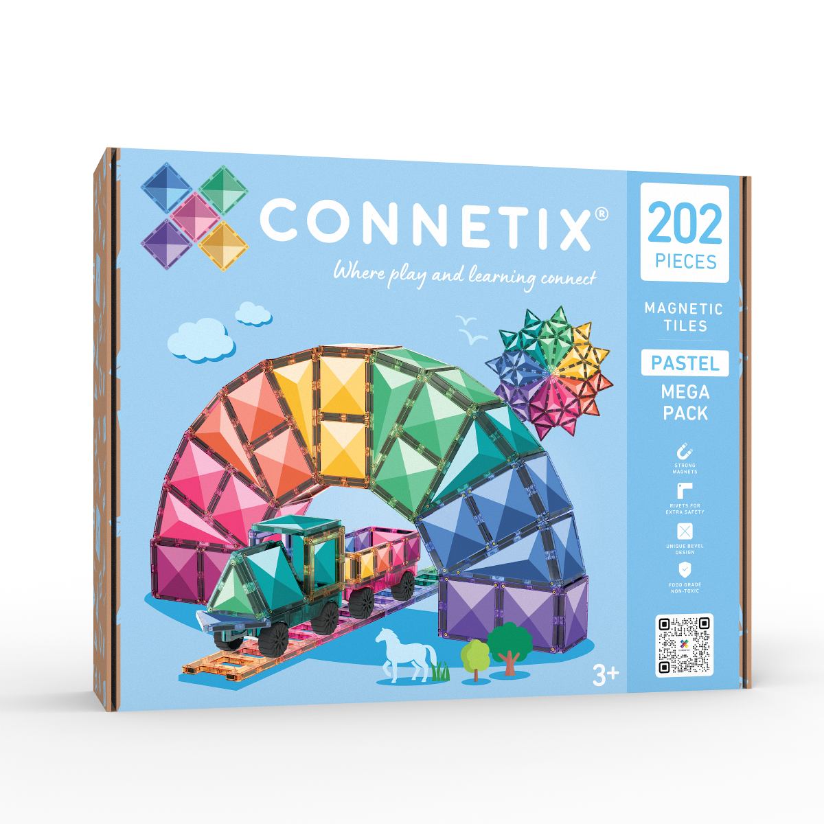 Magnetbausteine Pastel Mega Pack 202 Teile