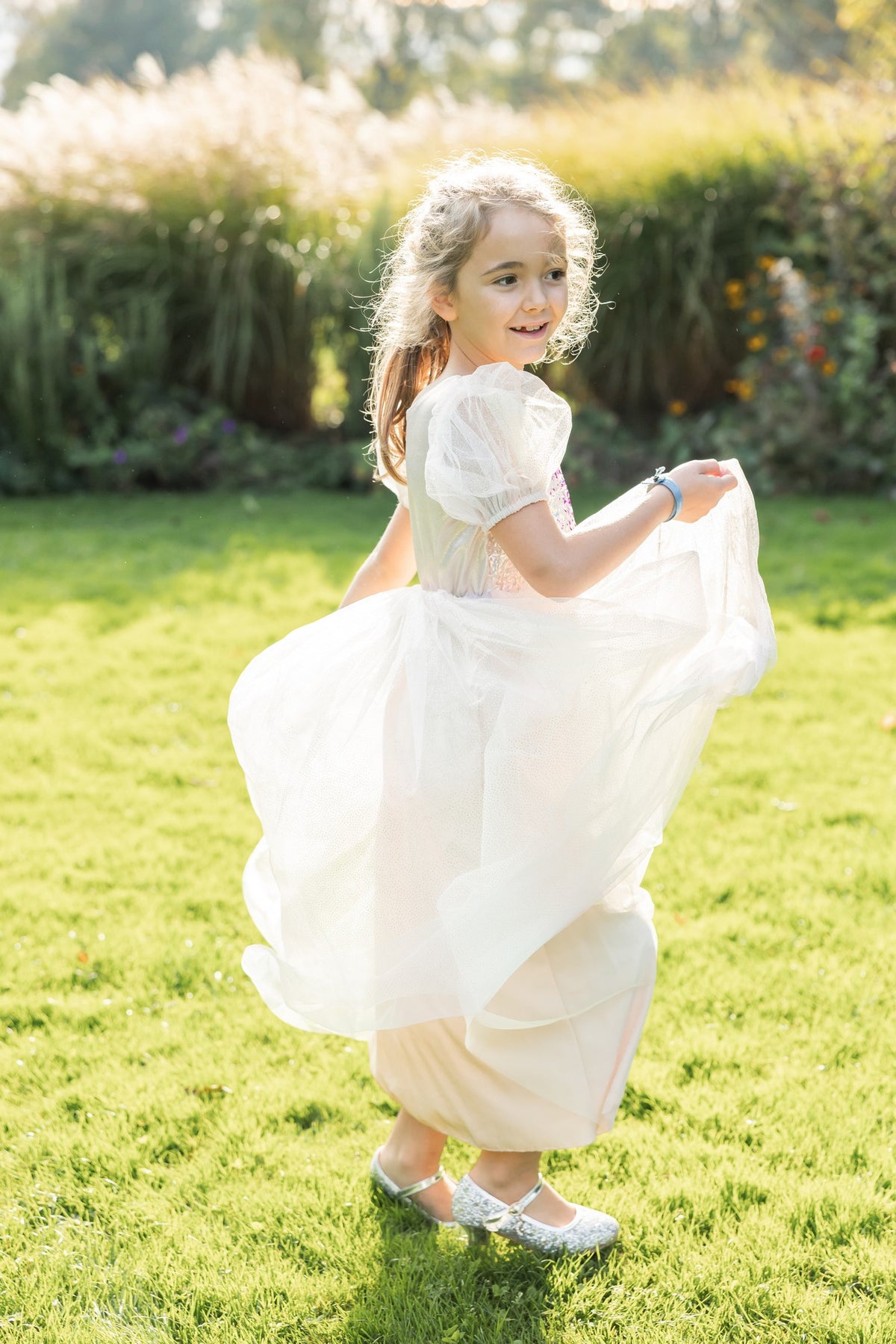 Regenbogen Glitzer Kleid 98-104