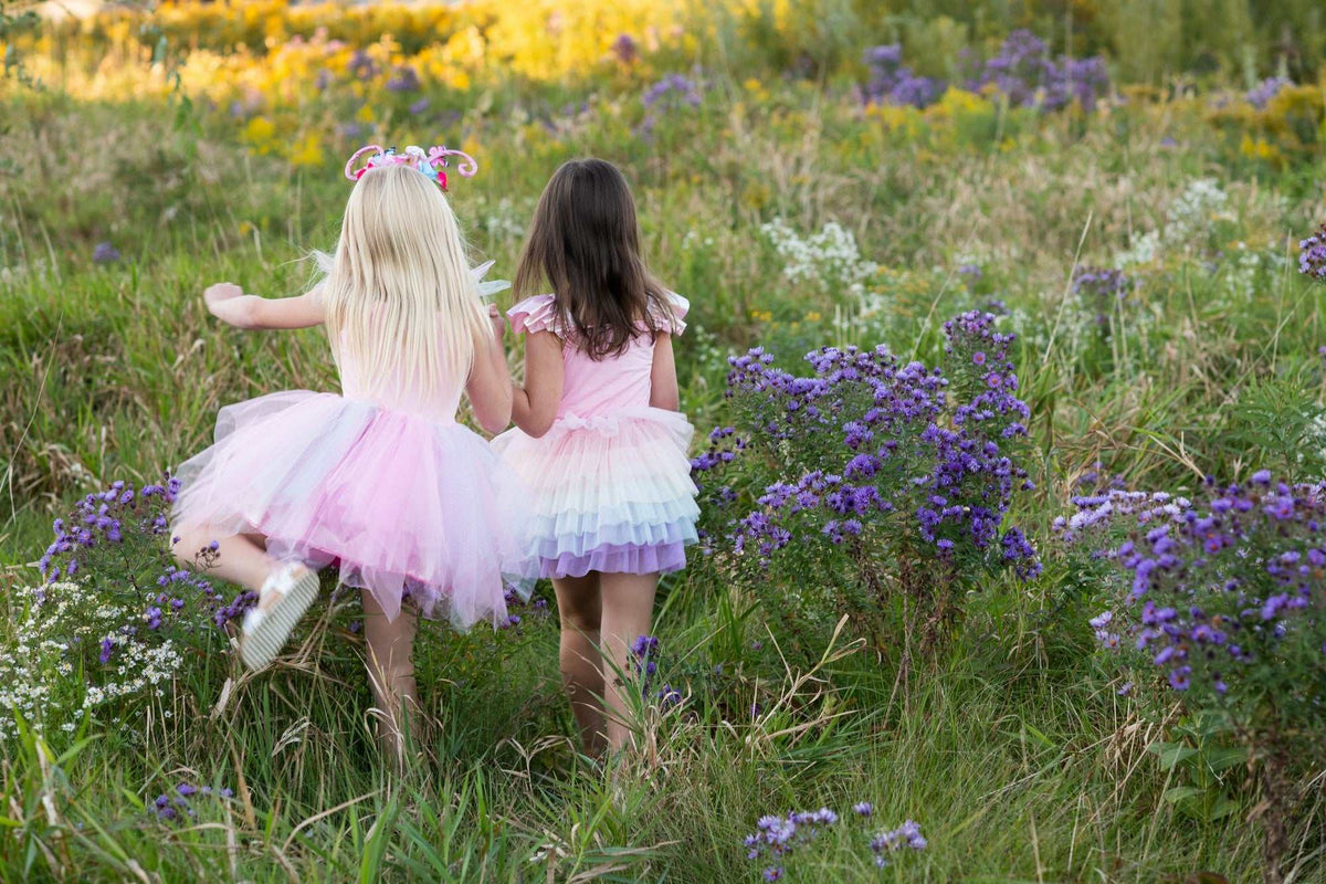 Schmetterlings-Kleid & Haarreif 5-6 Jahre