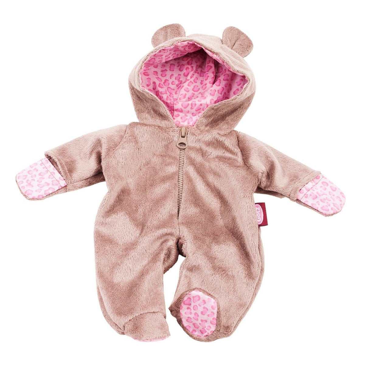 Babypuppen Onesie Teddy M kuscheliger Jumpsuit für 42-46 cm Puppen, wetterfest und warm