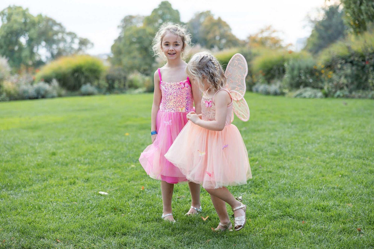 Schmetterlingskleid Pink 5-6 Jahre