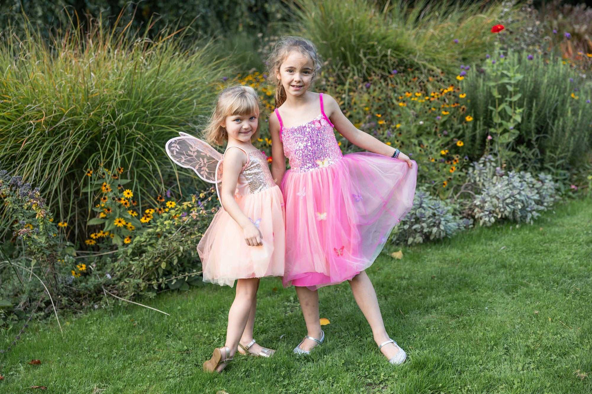 Schmetterlingskleid Pink 7-8 Jahre