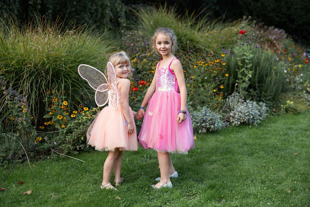 Schmetterlingskleid Pink 7-8 Jahre