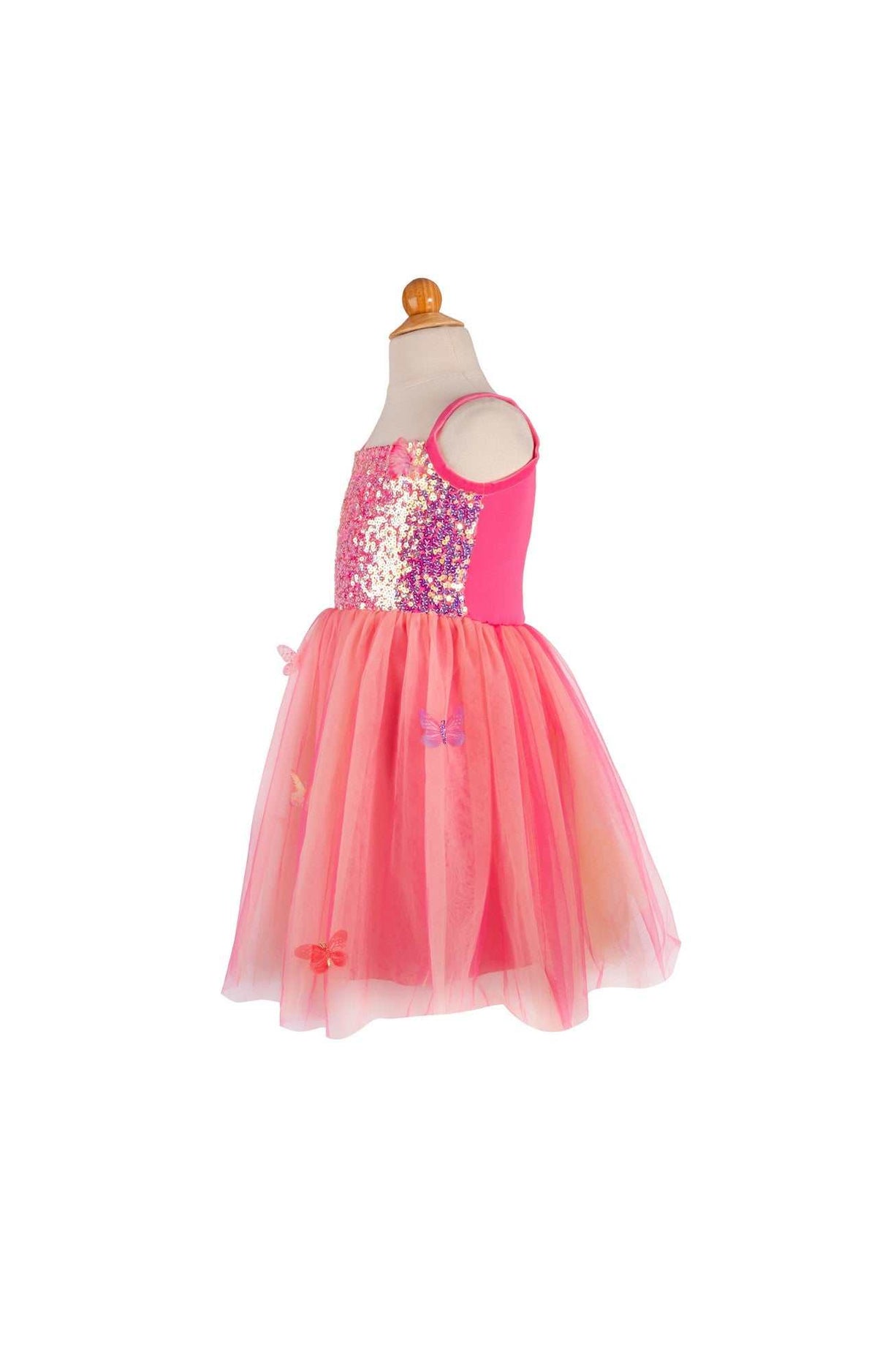 Schmetterlingskleid Pink 7-8 Jahre