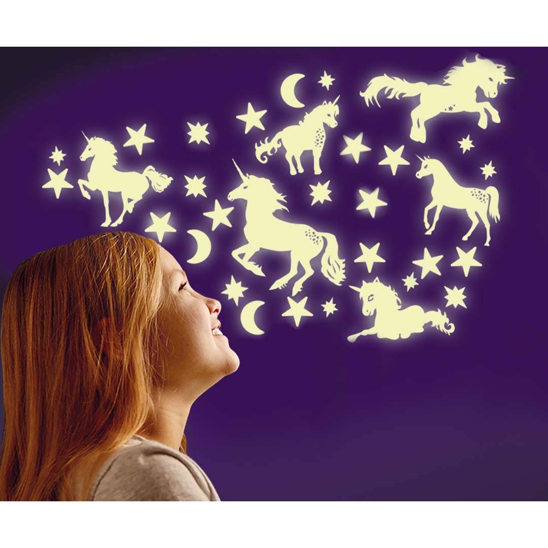 Glow Glitter Stars Einhorn