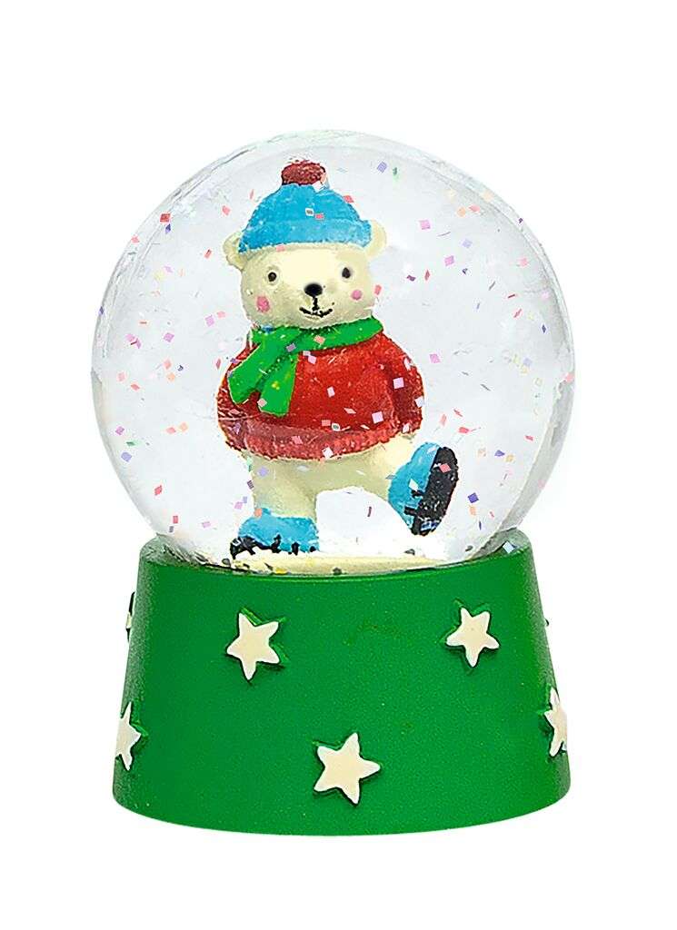 Nachtleuchtende Schneekugel