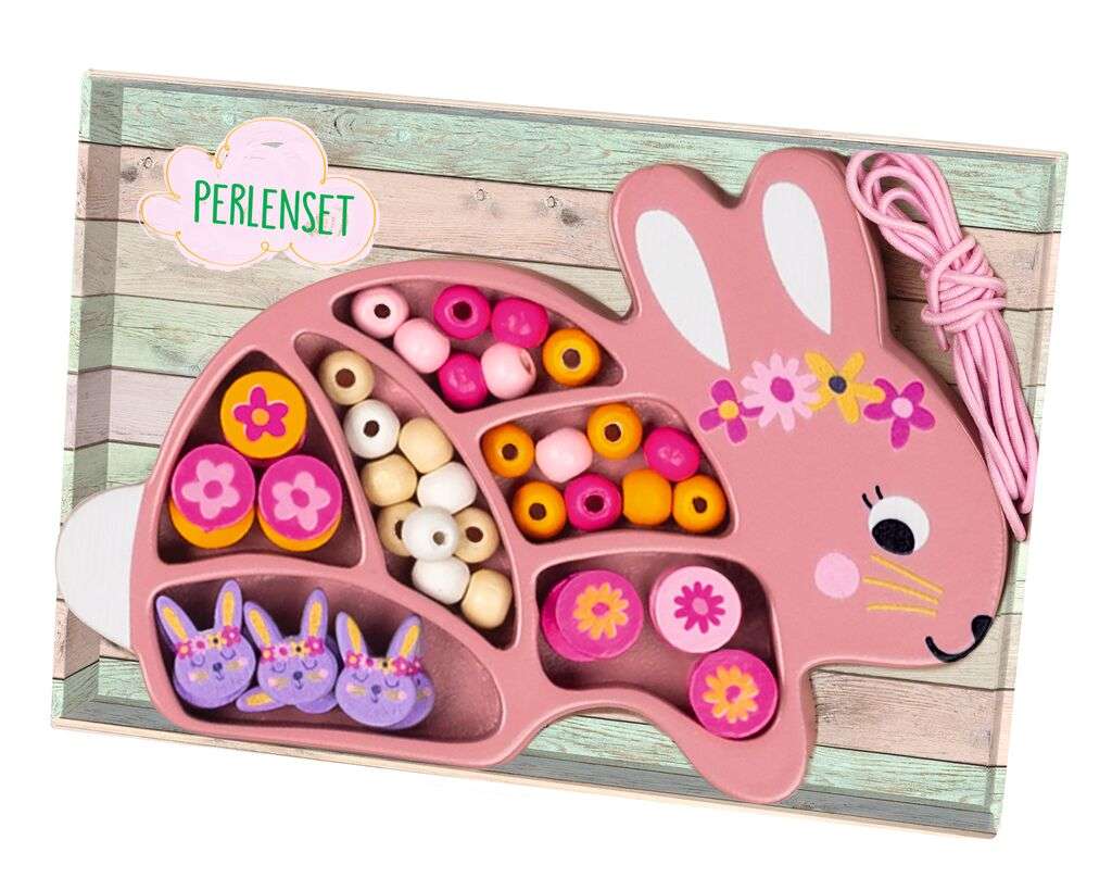 Holz-Perlenset Häschen