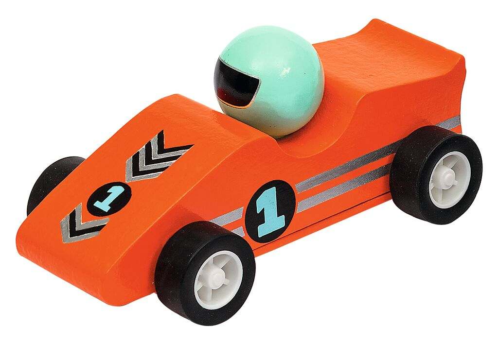 Rennwagen mit Rückziehmotor