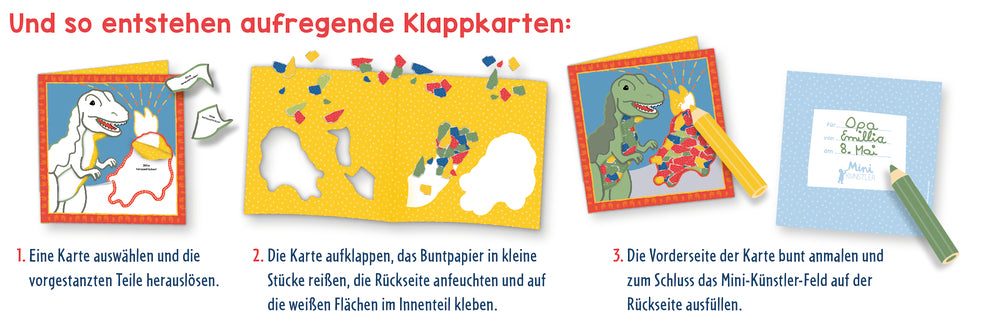 Mein 1. Bastelset: Schnipsel-Kunst - Dinos