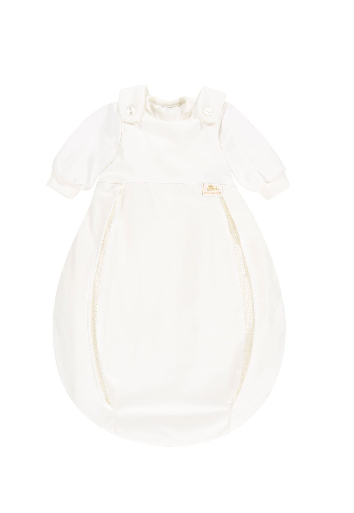 Baby-Mäxchen mit Belüftungssystem Supima Baumwoll Schlafsack weiß Größe 62
