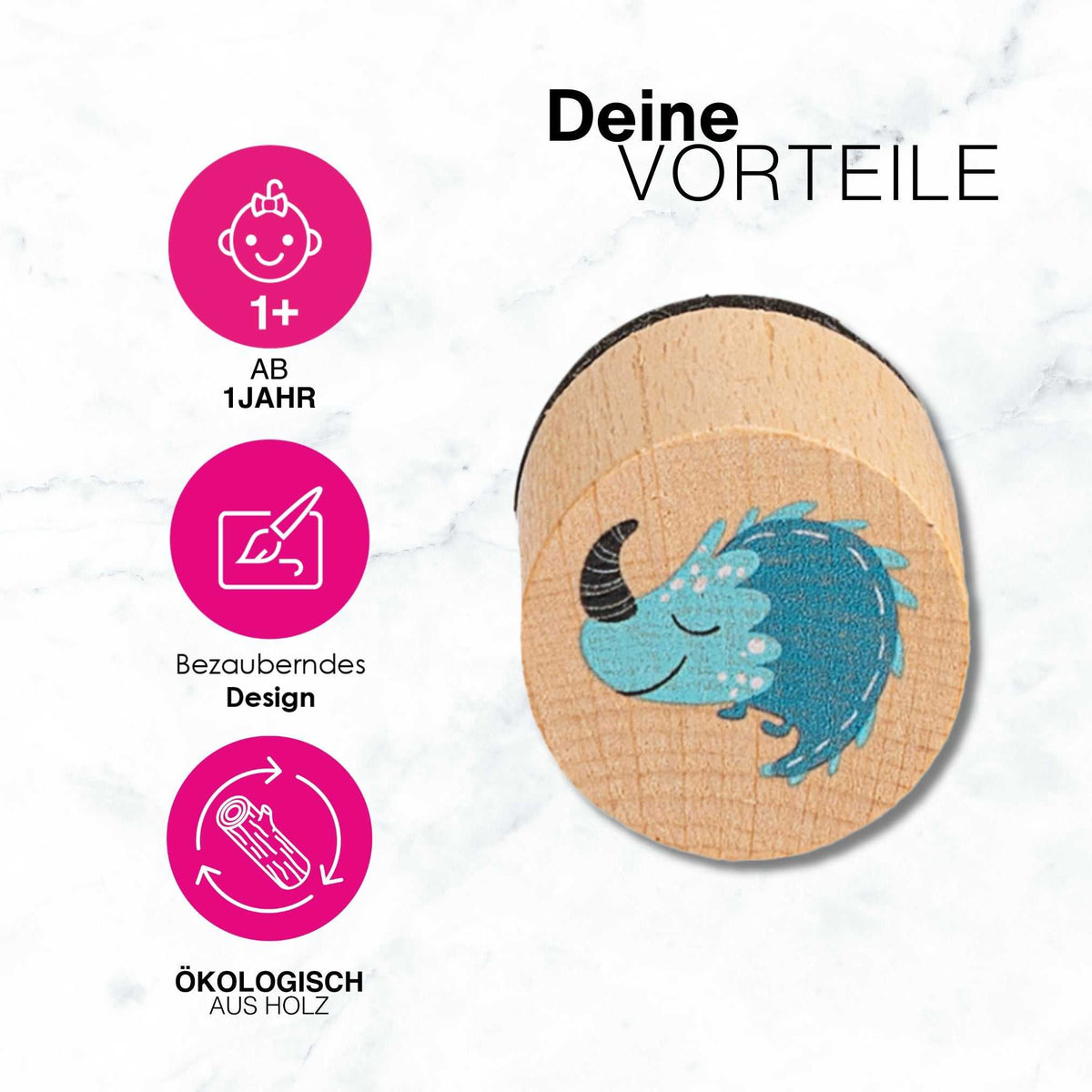Holzstempel Set *Dinoz* für Knete