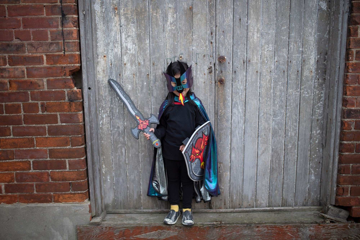 Drachenritter-Umhang & Maske 5-6 Jahre