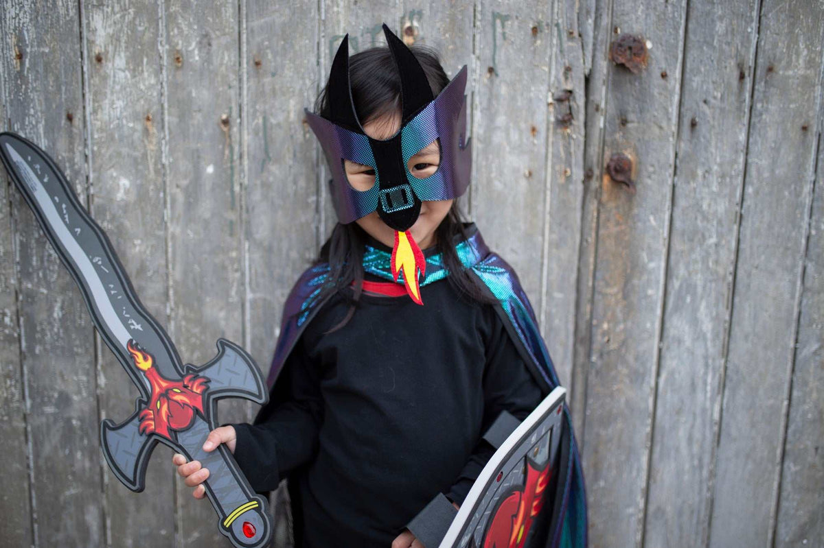 Drachenritter-Umhang & Maske 5-6 Jahre