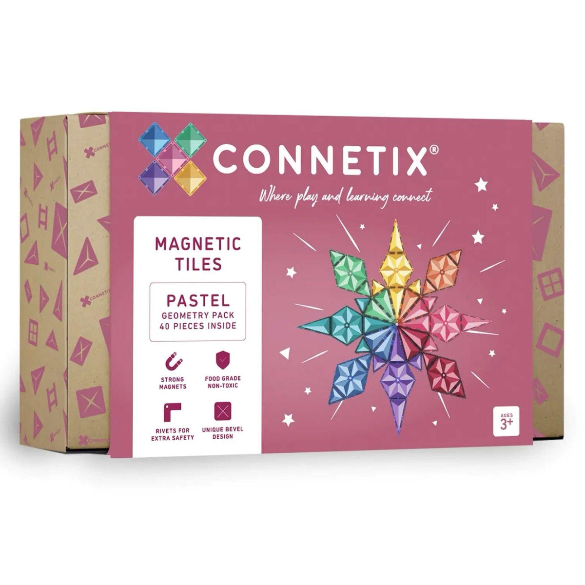 Magnetbausteine Pastel Geometry Pack 40 Teile