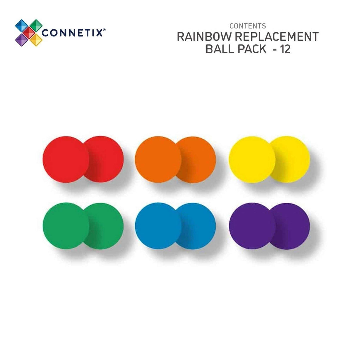 Ersatz-Kugeln Rainbow - 12 Teile