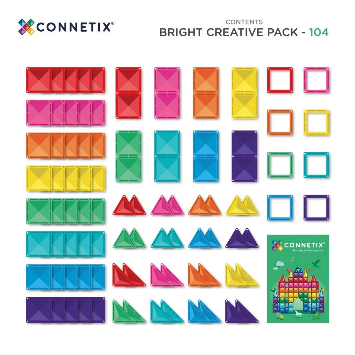 Magnetbausteine Bright Creativ Pack 104 Teile