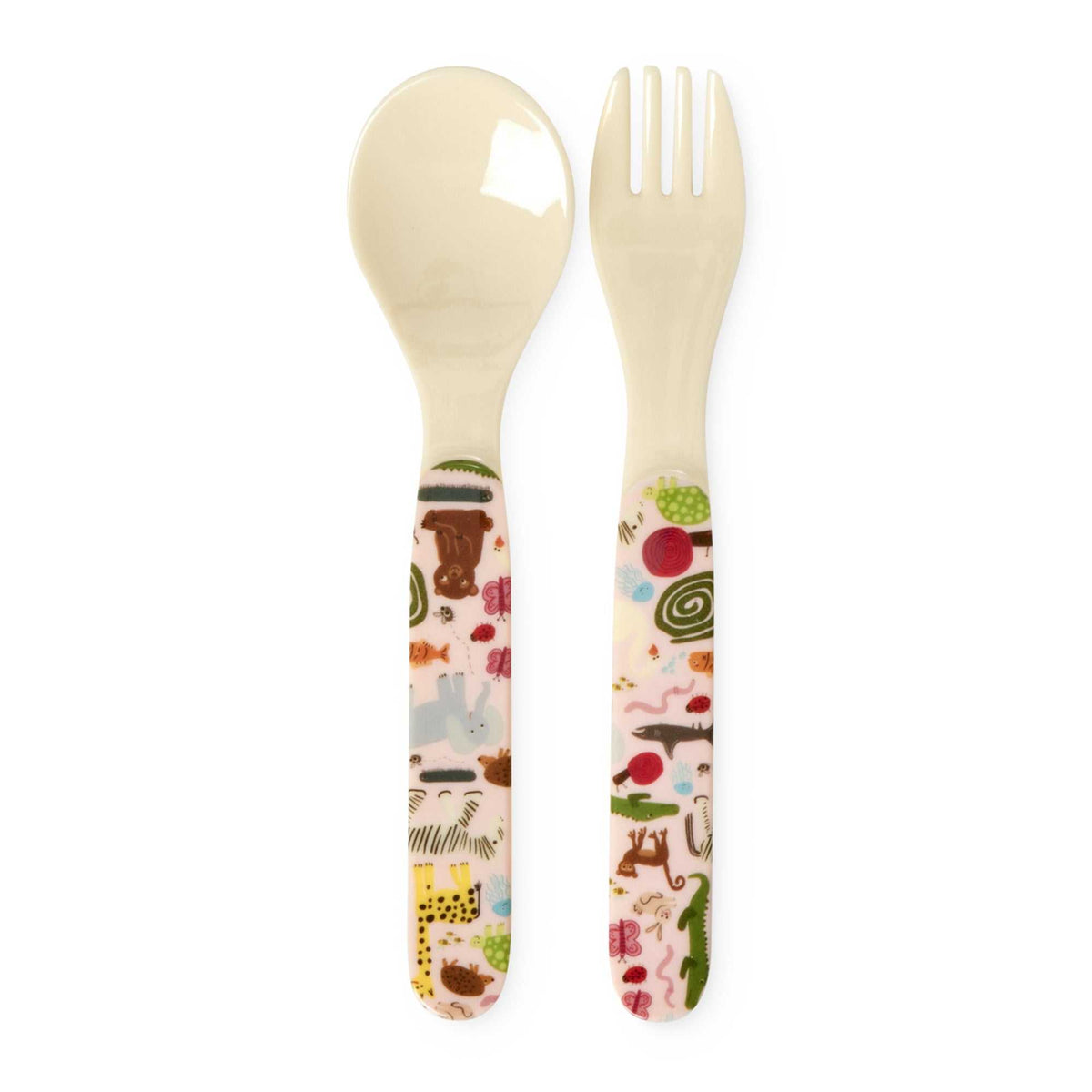 Babylöffel & Gabel/ Wildlife pink