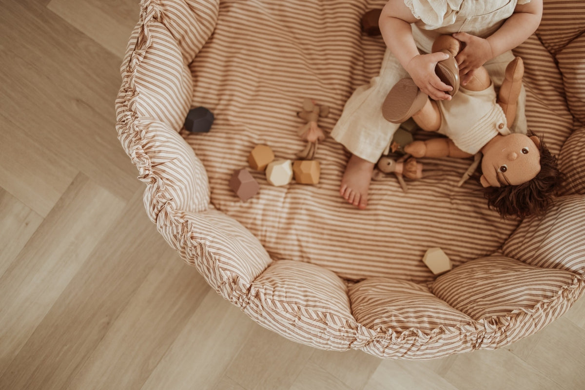Spielmatte Bloom/ Braun gestreift