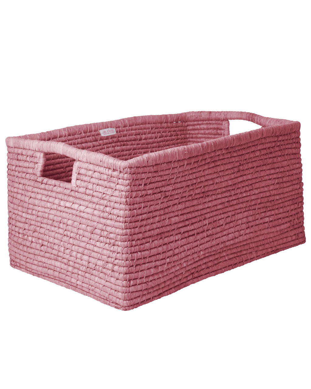 Raffia Korb Groß Pink
