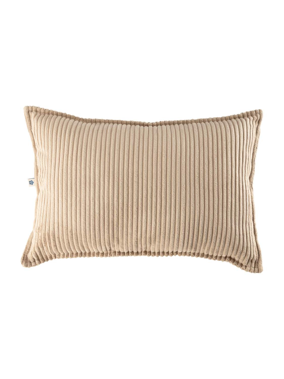 Wigiwama Kissen nachhaltiges Bolster aus recyceltem Cord in Braun Zucker Farbe