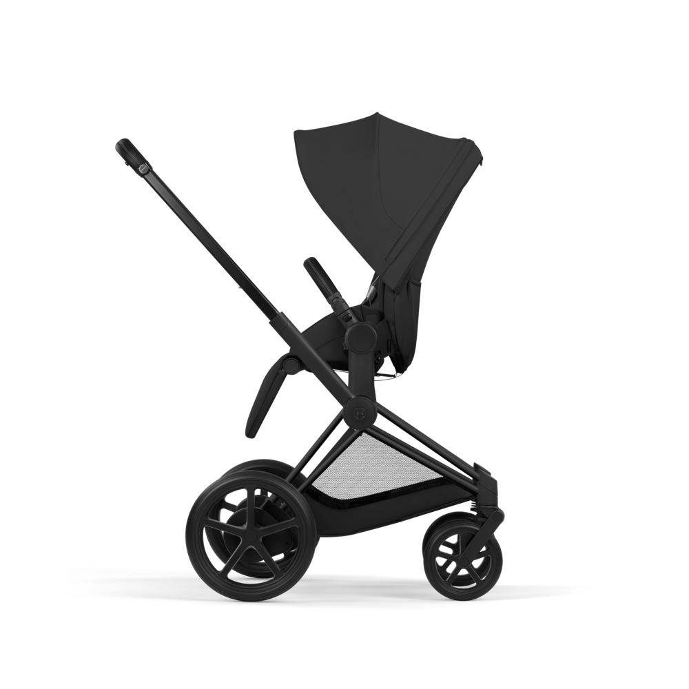 ePRIAM Comfort Matt Black incl. Babywanne, Sitzeinheit, Sitzbezug Sepia Black