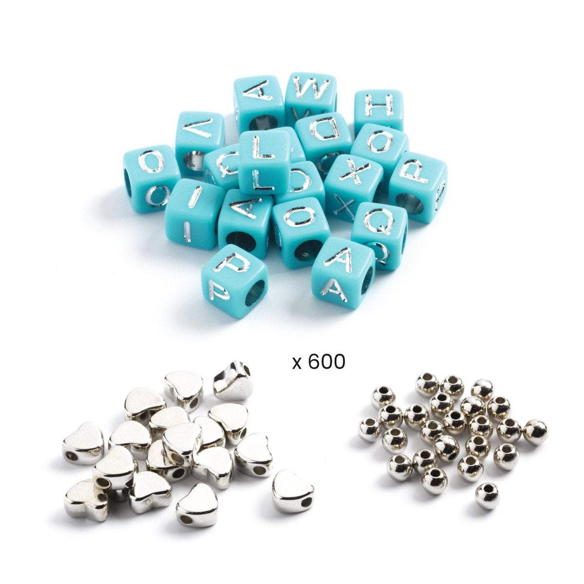 Schmuck basteln: Buchstaben Silber