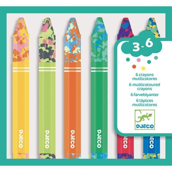 Farben: 6 mehrfarbige Kreiden