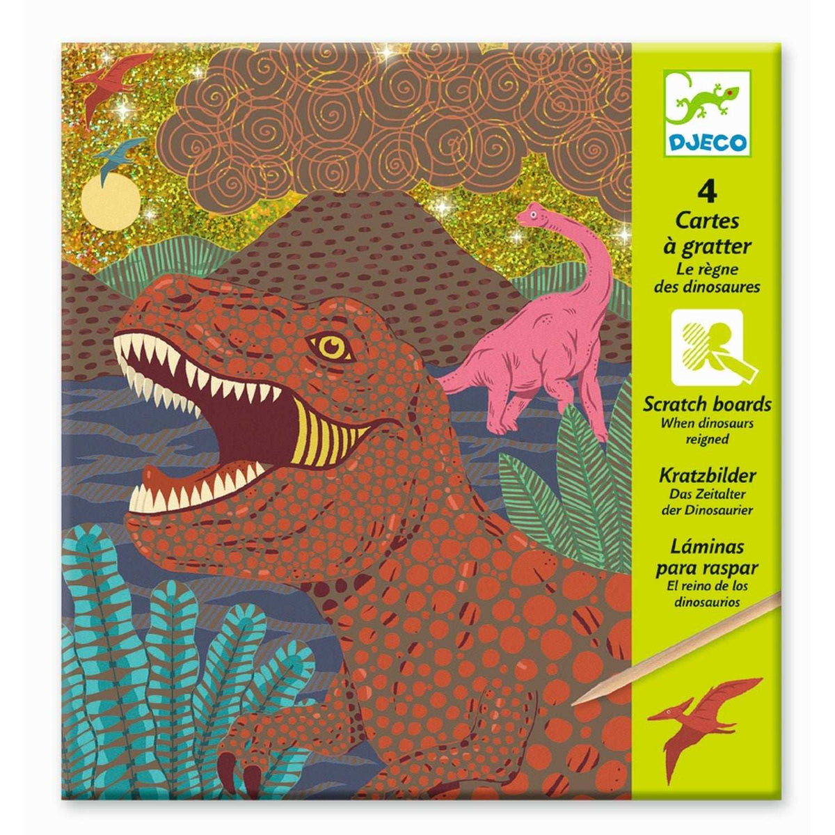 Kratzbilder: Dinosaurier