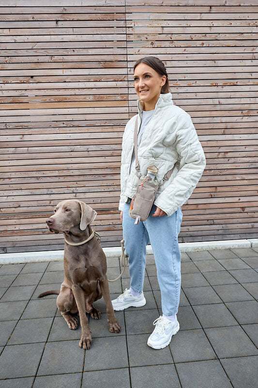 Flaschen & Leckerli Tasche- Boudi/ taupe