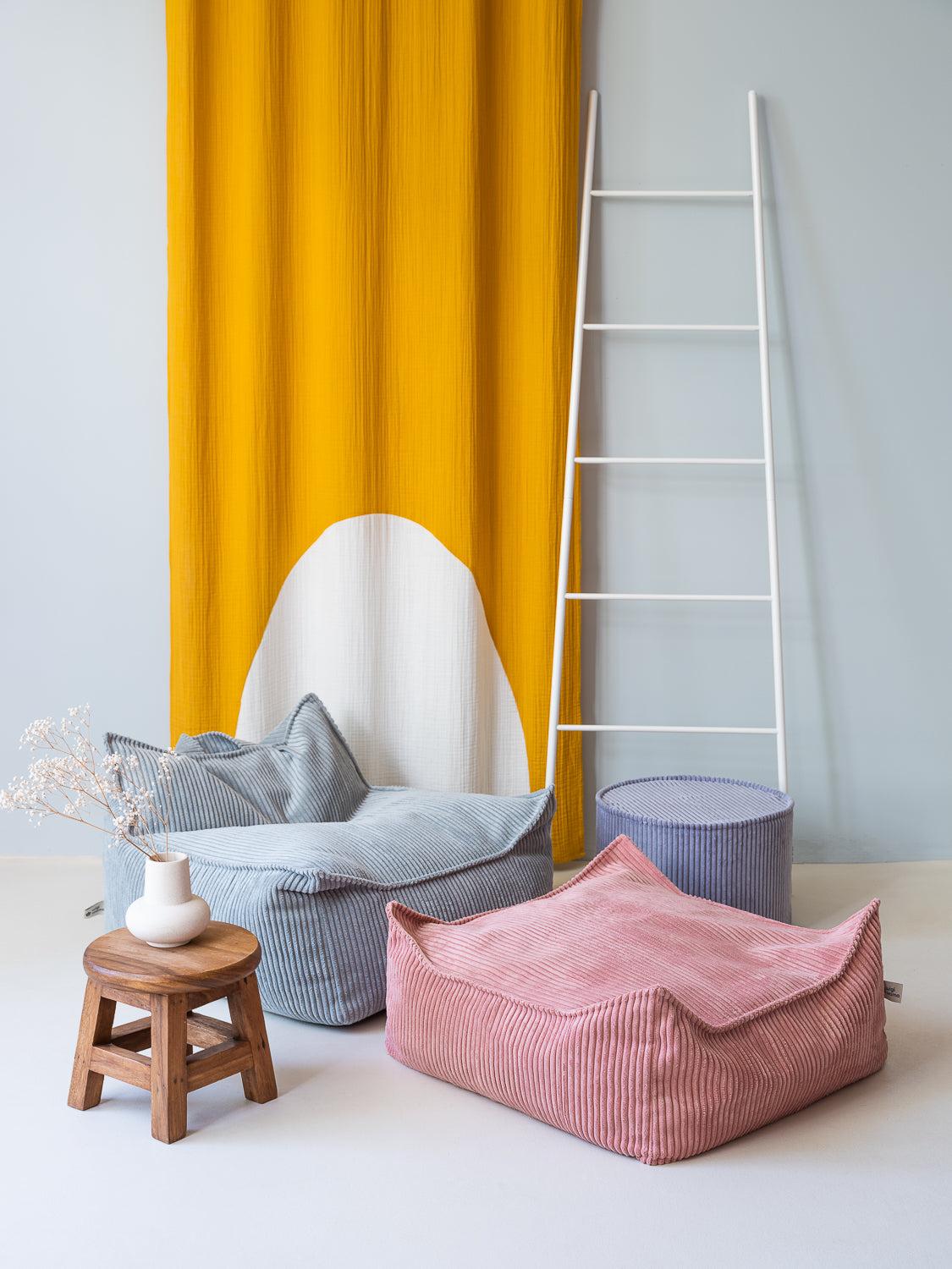 Square Ottoman/ Pink Mousse