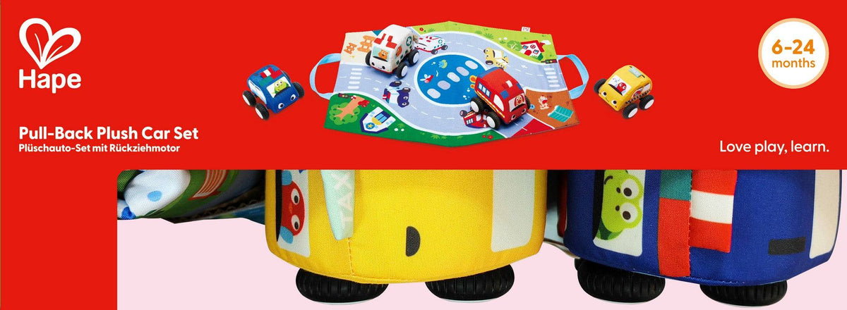 Plüschauto-Set mit Rückziehmotor
