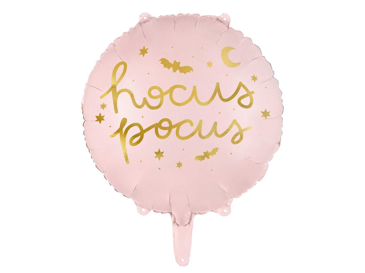 Folienluftballon Hocus Pocus pink Halloween Dekoration 45 cm Partydeko