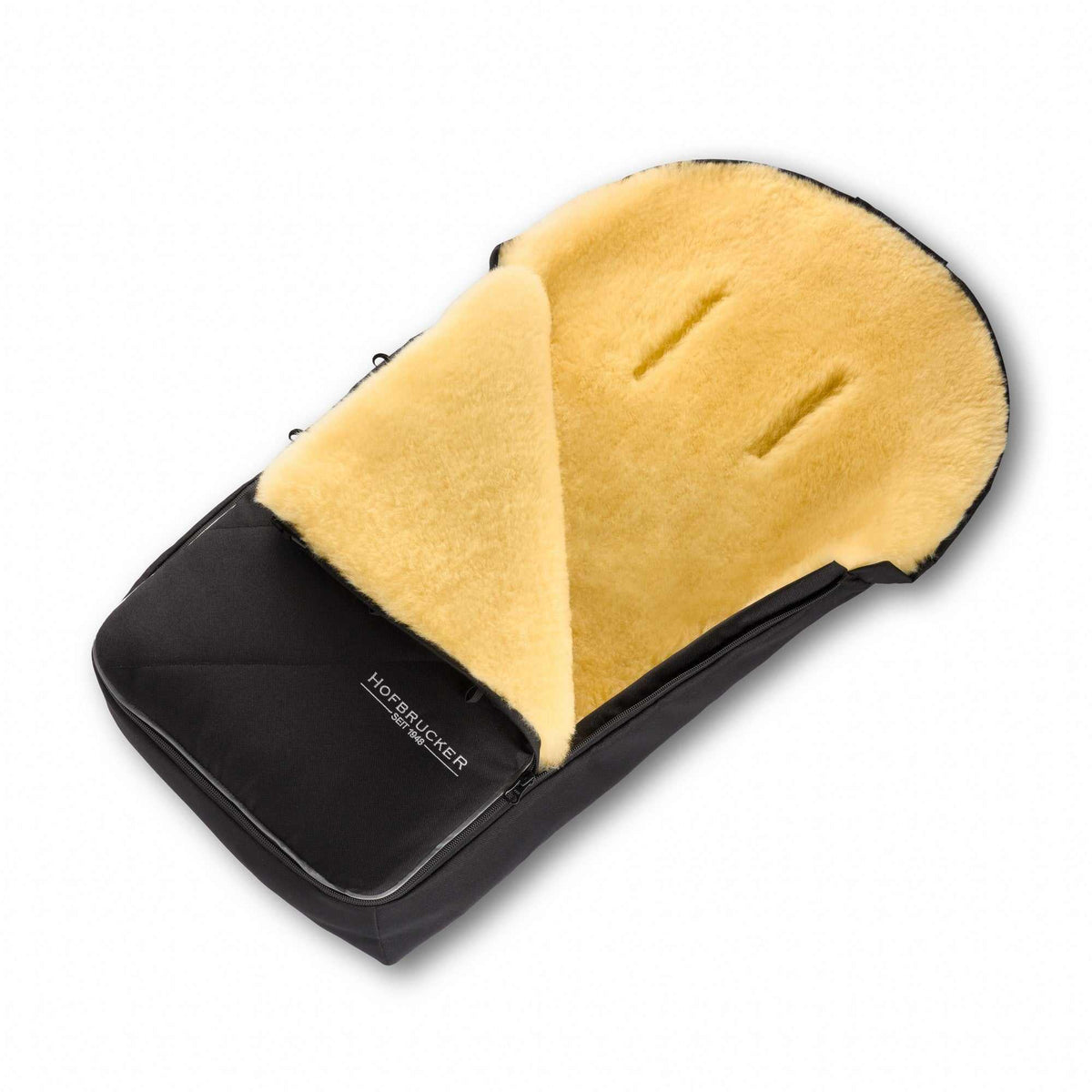 Lammfell Fußsack Toni/ schwarz