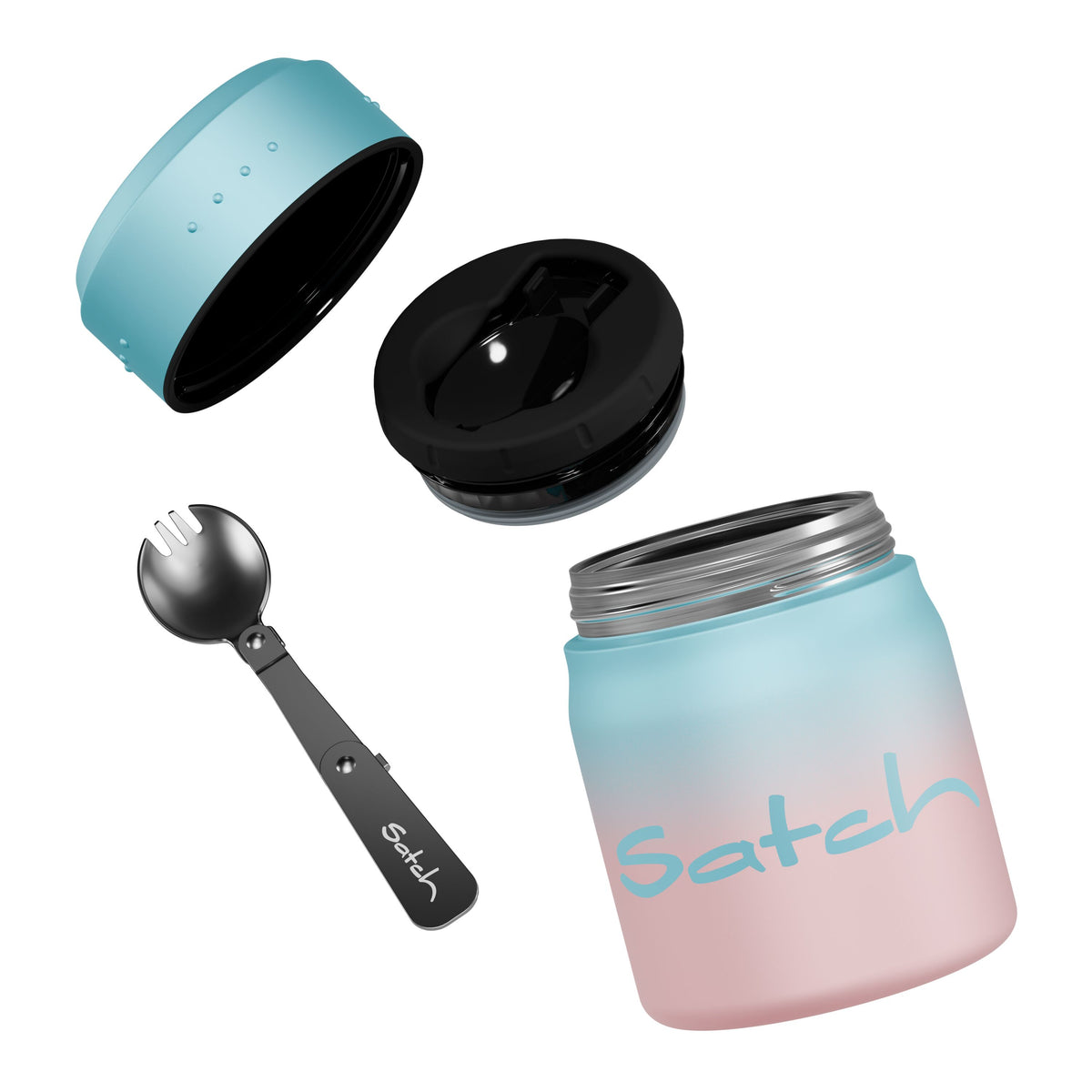 Thermo Lunchbox - Light Blue Graffiti