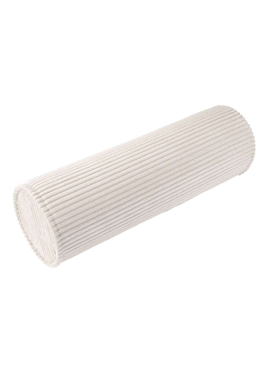 Kissenrolle mit Cordbezug in Creme aus recyceltem Material, nachhaltig und kindgerecht
