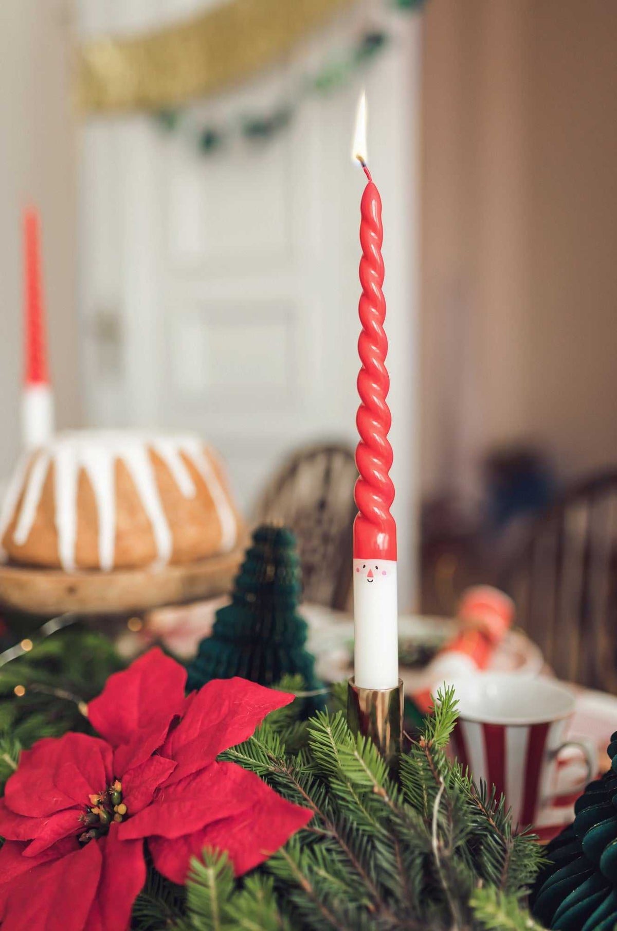 Stabkerzen Weihnachtsmann