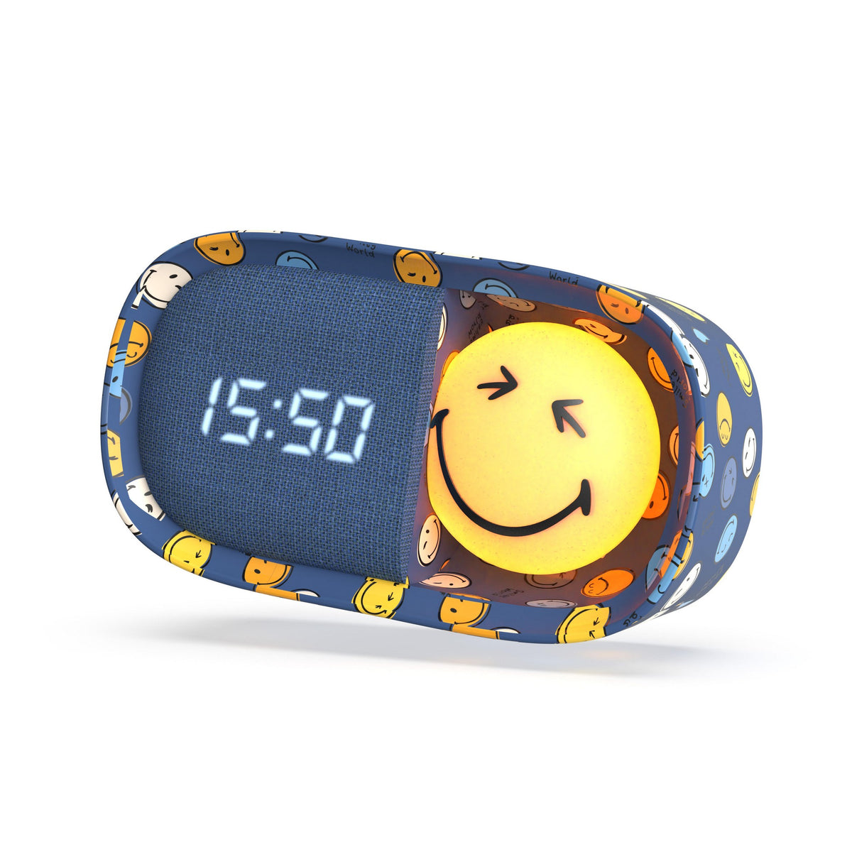 Dreamy Clock Smiley - Wecker und Nachtlicht Blau