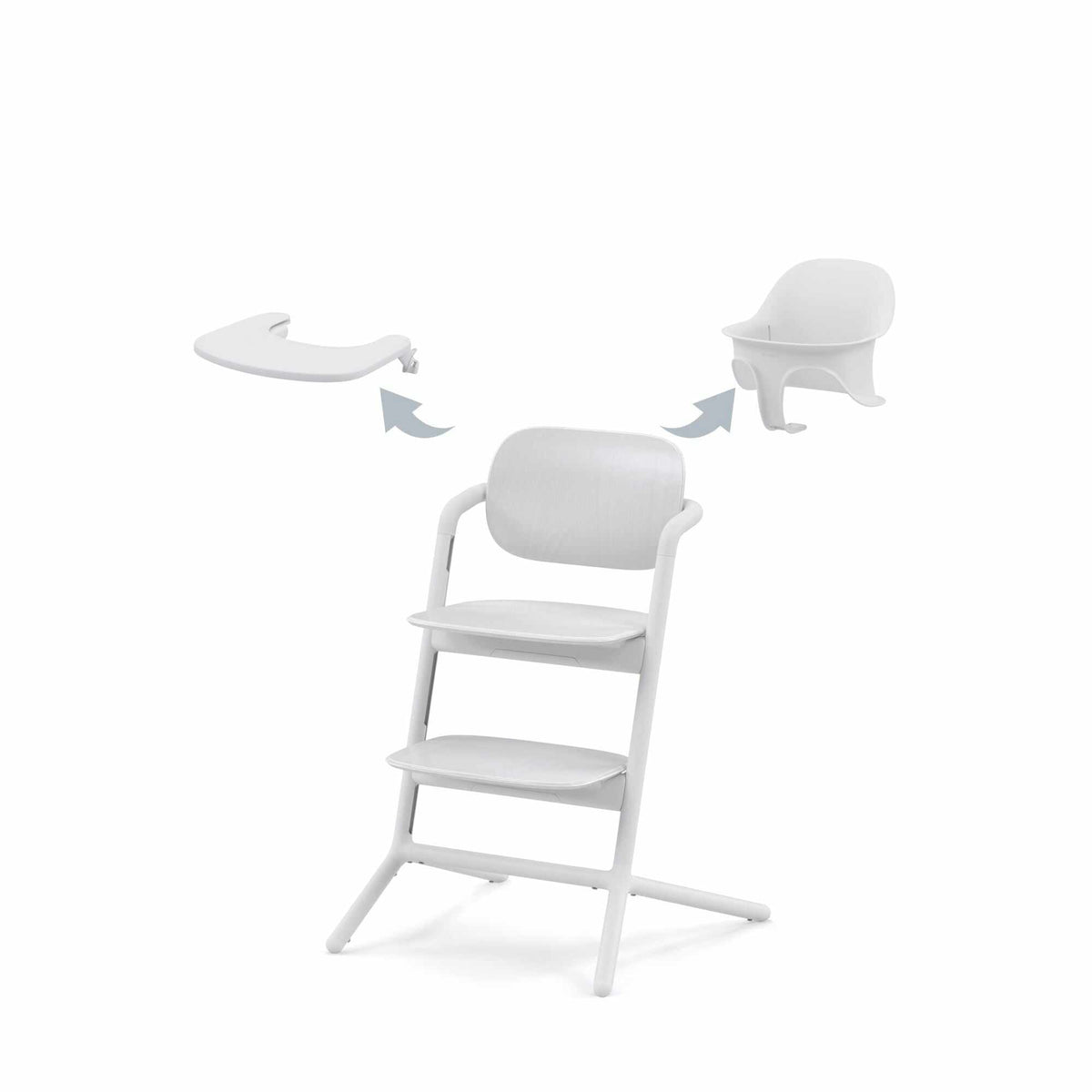 LEMO Hochstuhl 3-in-1-Set All White