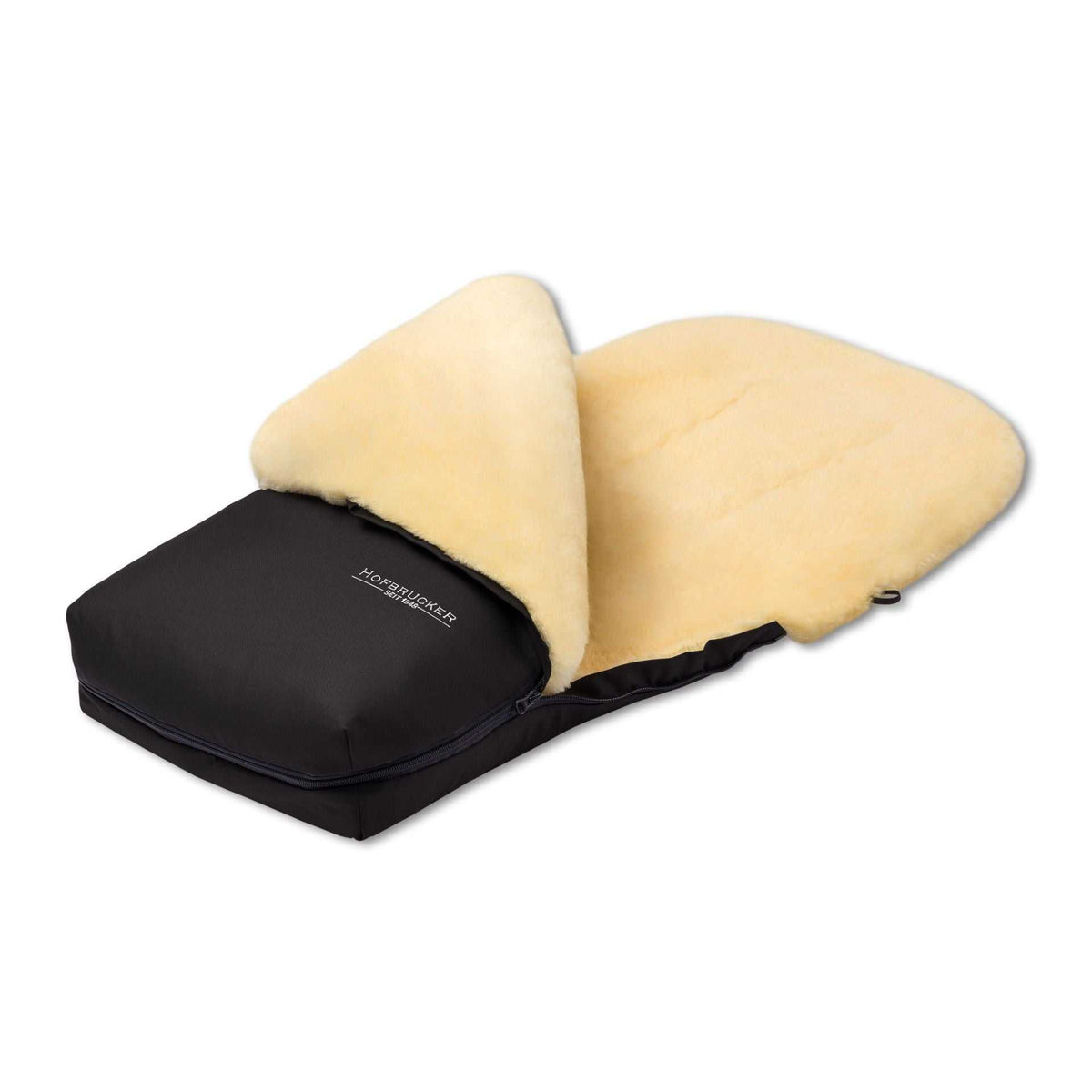 Ganzjahres Lammfellfußsack Putzi/ schwarz