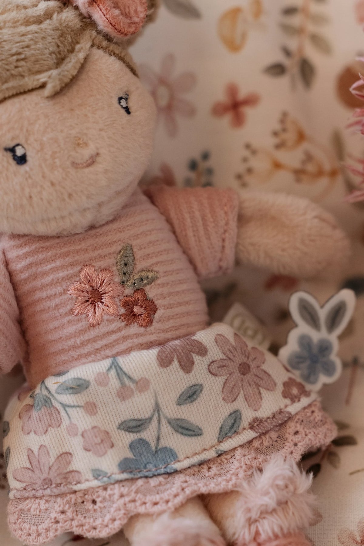 Mini Stoffpuppe Rosa - 10cm