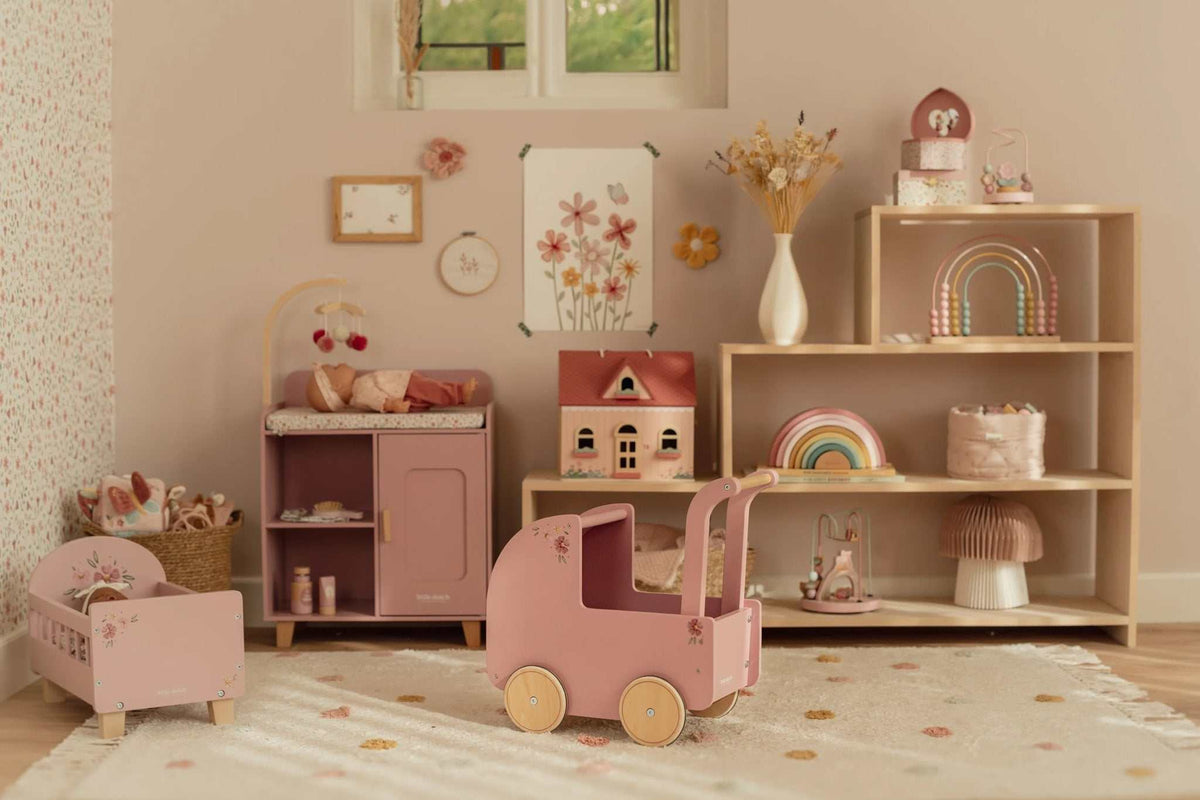 Holz Puppenwagen