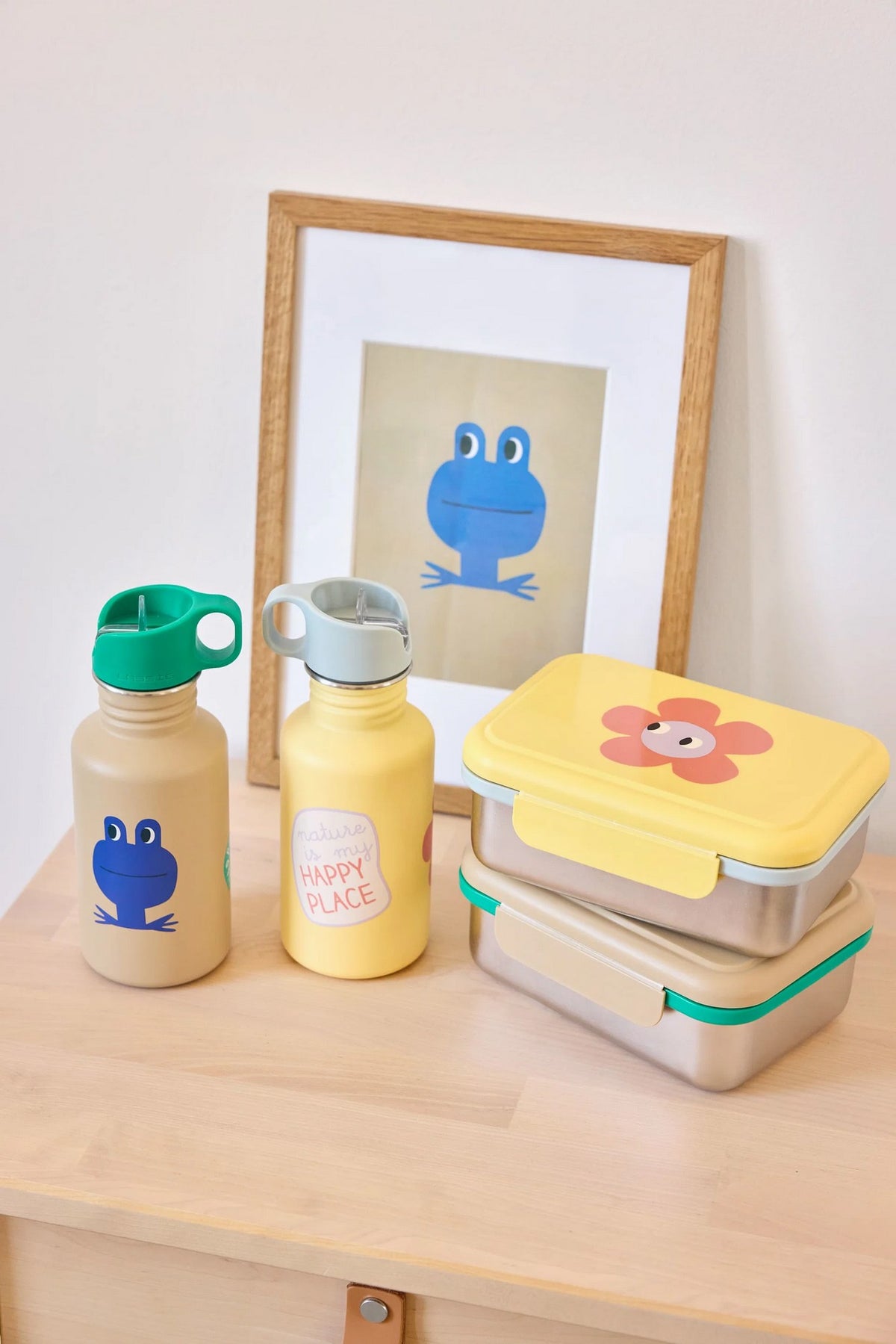 Edelstahl Lunchbox - Happy Trails Frog